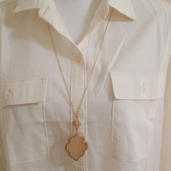 Moroccan Gold Sterling Silver Plated Long Necklace - Picture 5 of 8